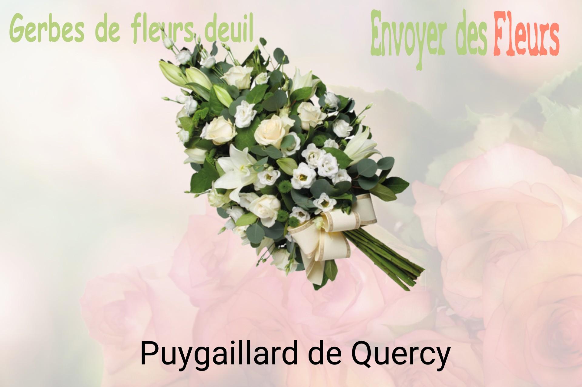 Gerbe de fleurs de deuil livrée à Puygaillard-de-Quercy